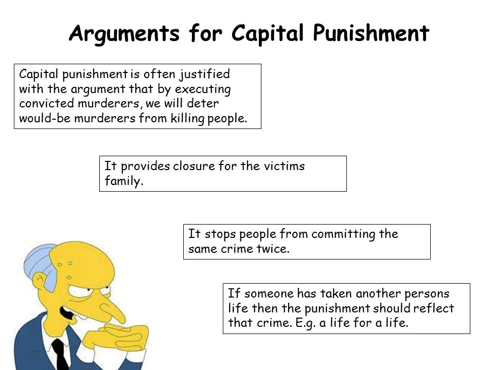 An argument against the idea of capital punishment in deterring crime
